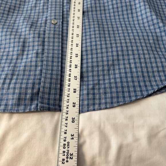 Joseph Abboud Men's Long‎ Sleeve Mini Check Button Up Shirt Blue Size X-Large - Picture 10 of 12
